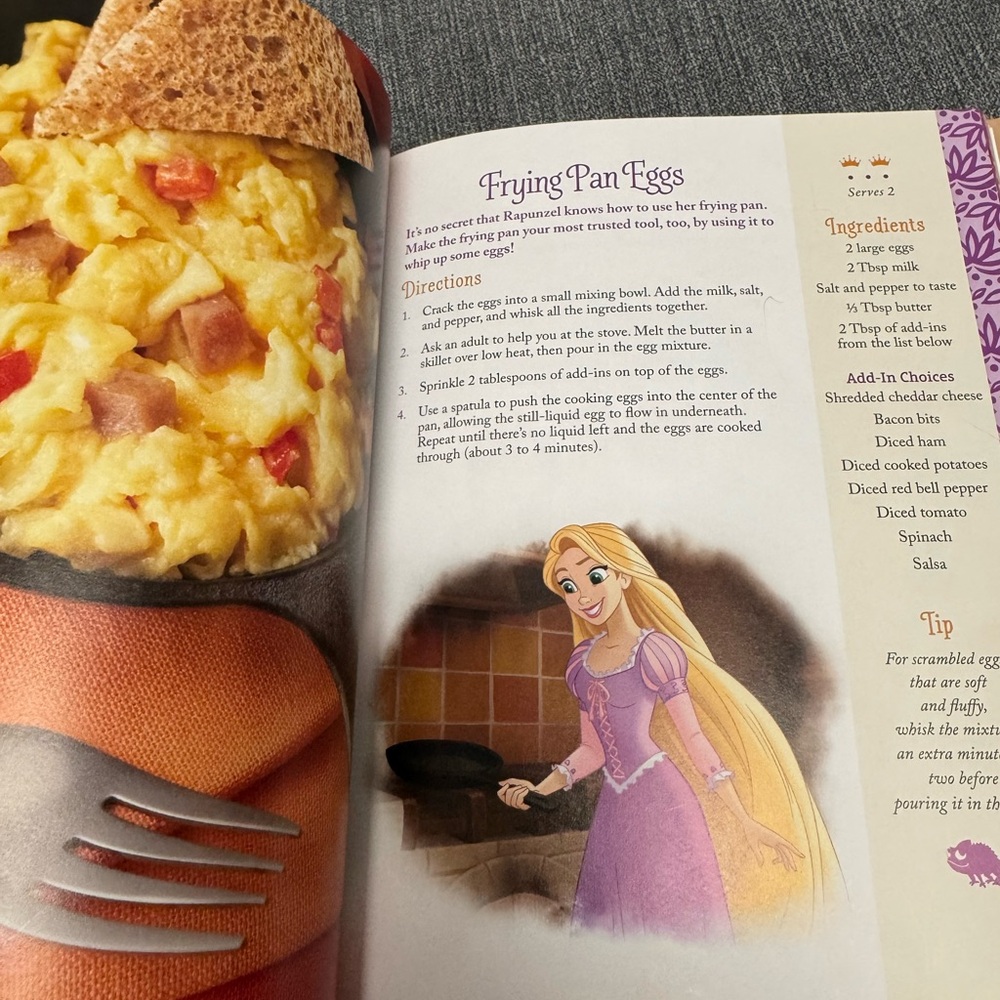 Disney Princess Cookbook with Purple and Cream Accents - Picture 4 of 8